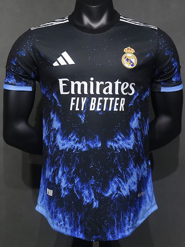 24-25 Mens Real Madrid  Blue Special Edition Player Version Soccer Jersey