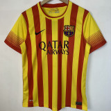 2013-2014 Mens Barcelona Away Yellow Retro Soccer Jersey