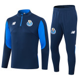 24-25 Porto Royal blue Half Pull Tracksuit