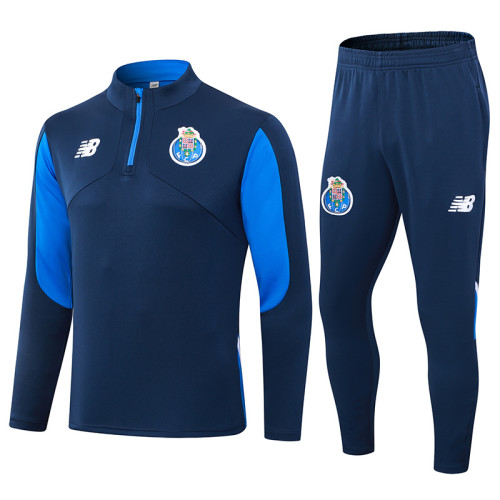 24-25 Porto Royal blue Half Pull Tracksuit