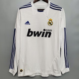 2010-2011 Real Madrid  Home Long Sleeve Retro Soccer Jersey