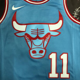 BULLS DEROZAN #11 Blue Top Quality Hot Pressing NBA Jersey
