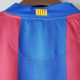 2007-2008 Mens  Barcelona Home Retro Long Sleeve Soccer Jersey