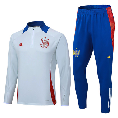 24-25 Spain Light blue Half Pull Tracksuit