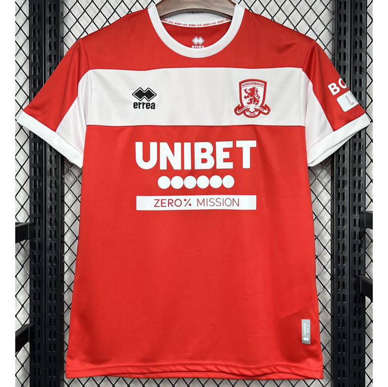 24-25 Middlesbrough Home Fans Soccer Jersey