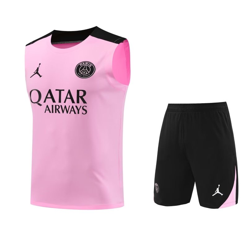 Mens PSG x Jordan Tank top and shorts suit Pink 2024/25