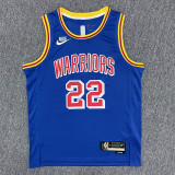 Warriors WIGGINS #22 Blue 75th Anniversary Retro NBA Jersey