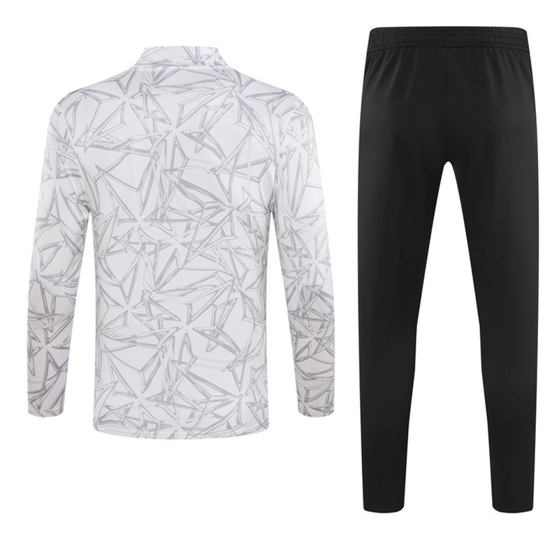 24-25  Real Madrid  White Half Pull Tracksuit