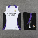 24-25 Real Madrid White Vest Short traning suit