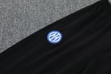 Mens Inter Milan Hoodie Sweatshirt + Pants Training Suit Black - Blue 2024/25