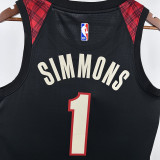 23-24 Trail Blazers SIMMONS #1 Black City Edition Top Quality Hot Pressing NBA Jersey