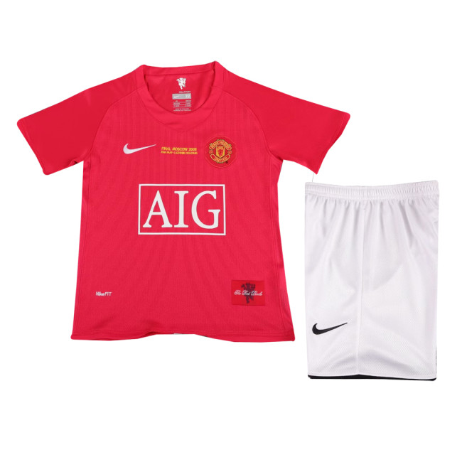 Kids Retro Manchester United Home Jersey 2007/08