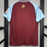 24-25 Aston Villa Home Fans Soccer Jersey