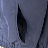 2024 Real Madrid  Black & Dark Blue Double Sided Windbreaker