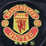 2007-2008 Man Utd Away Black long sleeve Retro soccer jersey