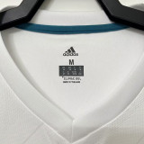 2017-2018  Real Madrid Home Long Sleeve Retro Soccer Jersey