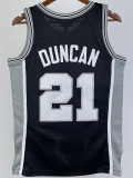 1998-99 SA Spurs DUNCAN #21 Black Retro Top Quality Hot Pressing NBA Jersey