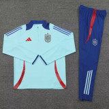 24-25 Spain Light blue Half Pull Tracksuit (半拉链)
