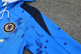Mens Chelsea Hoodie Sweatshirt + Pants Training Suit Blue Patterns 2024/25