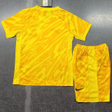 24-25 Portugal Yellow GoalKeeper Kids Soccer Jersey