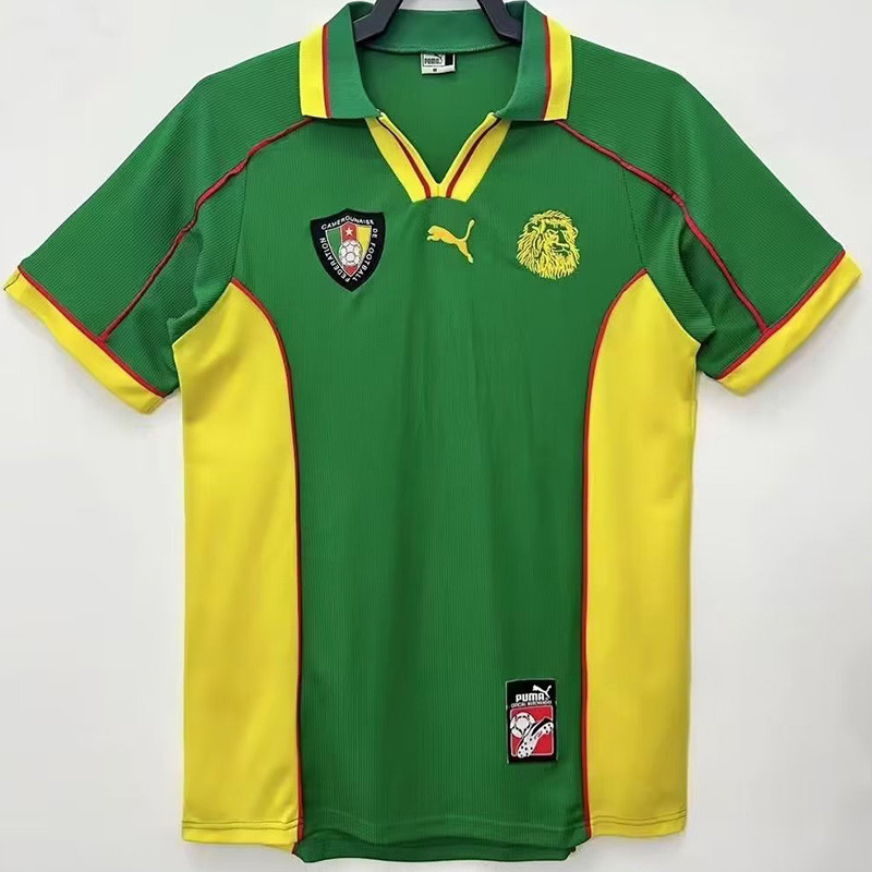 1998 Cameroon Home Retro Soccer Jersey