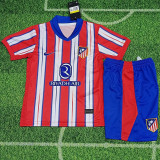 24-25  Atletico Madrid Home Kids Soccer Jersey