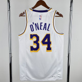 22-23 LAKERS O'NEAL #34 White Top Quality Hot Pressing NBA Jersey