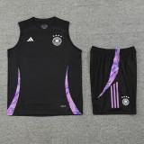 24-25 Germany Black Tank top and shorts suit