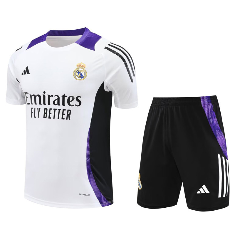 24-25 Real Madrid White Training Short Suit