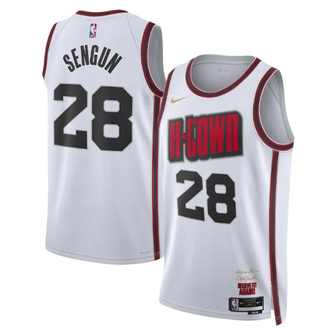Mens Houston Rockets Nike White2025 Swingman Jersey - City Edition