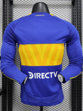24-25 Boca Juniors Home Long Sleeve Player Version Soccer Jersey