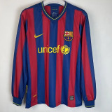 2009-2010 Mens Barcelona Home Retro Long Sleeve Soccer Jersey