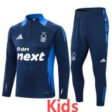 24-25 Nottingham Forest Royal blue Kids Half Pull Tracksuit