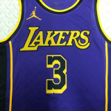 22-23 LAKERS DAVIS #3 Purple Top Quality Hot Pressing NBA Jersey (Trapeze Edition)