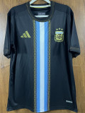 2023 Argentina Special Edition Black Blue Fans Soccer Jersey