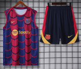 24-25 Mens Barcelona  Red-Blue Vest Short traning suit