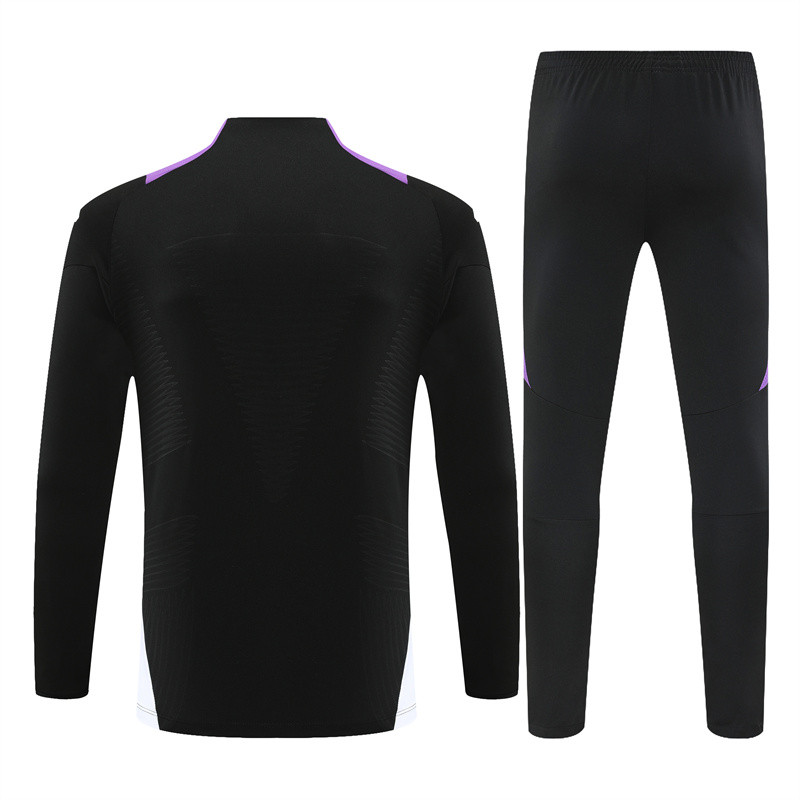 Mens Real Madrid Training Suit Black - Purple 2024/25
