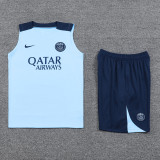 24-25 PSG Light blue Vest Short traning suit