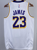 22-23 LAKERS JAMES #23 White Top Quality Hot Pressing NBA Jersey