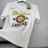 T214 Lakers White High Quality Casual T-Shirt