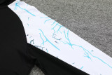 2024 JOM Black White Half Pull Tracksuit #809(半拉链)