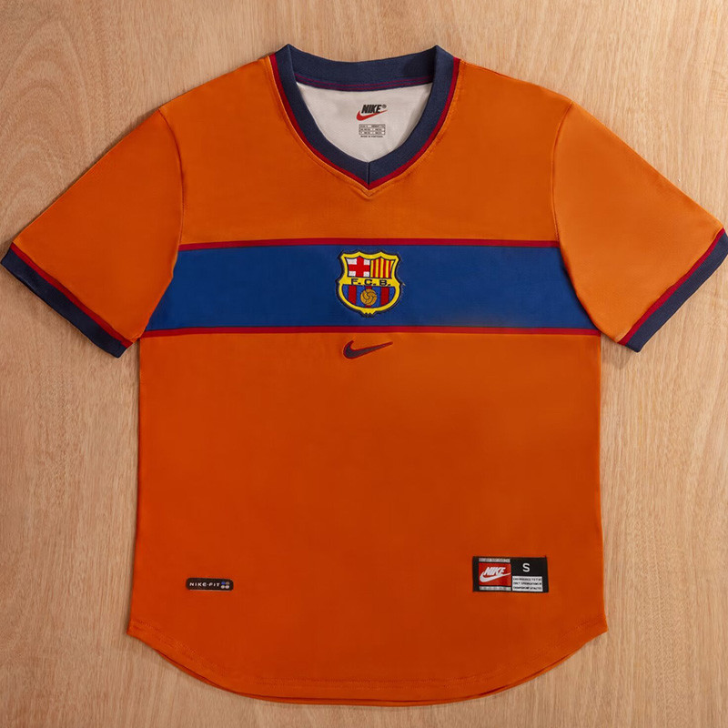 1999-2000 Mens Barcelona  Third Retro Soccer Jersey