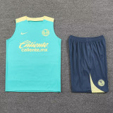 24-25 Club America Light green Tank top and shorts suit