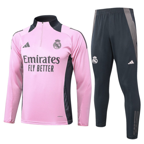 Mens Real Madrid Training Suit Pink 2024/25