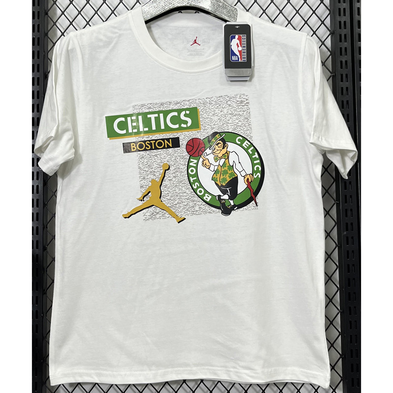 T196 Celtic Jordan White High Quality Casual T-Shirt