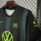 24-25 Wolfsburg Away Fans Soccer Jersey
