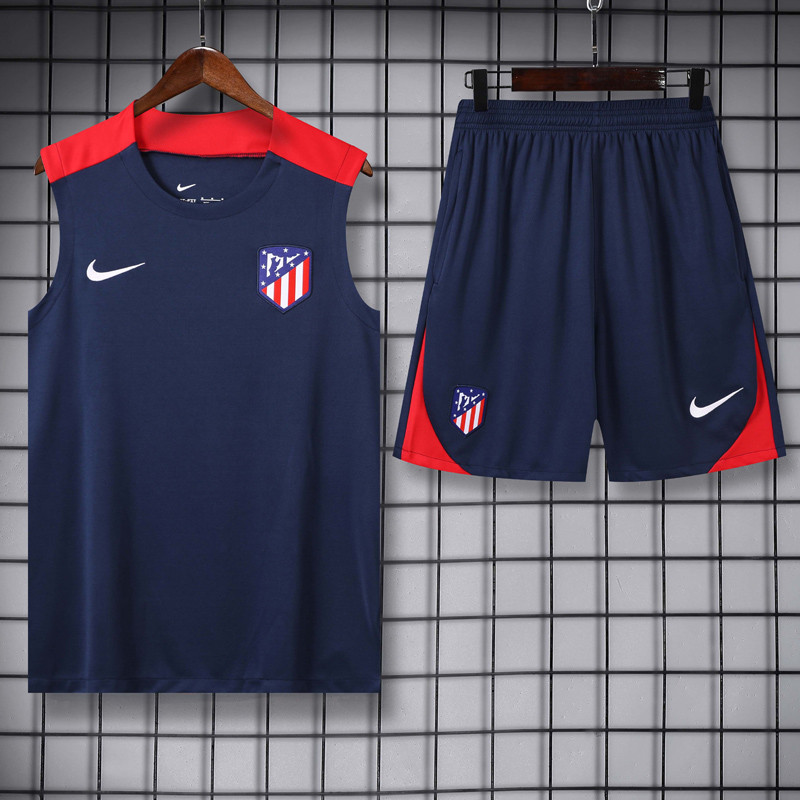 24-25  Atletico Madrid  Dark blue Tank top and shorts suit