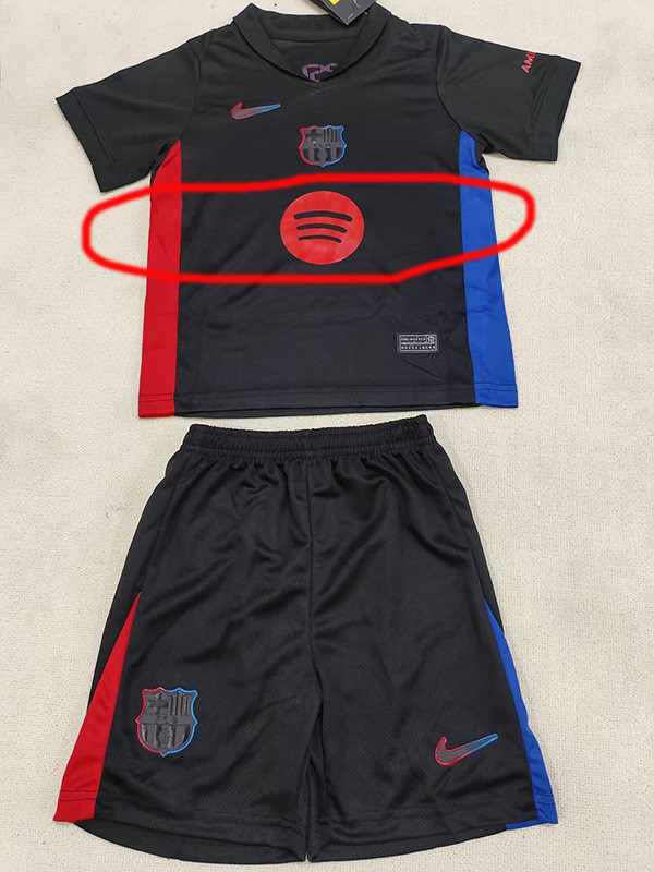 24-25 Barcelona Away Kids Soccer Jersey