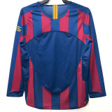 2005-2006 Mens Barcelona Home Retro Long Sleeve Soccer Jersey