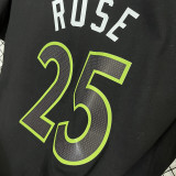 T181 Timberwolves ROSE #25 Black High Quality Casual T-Shirt